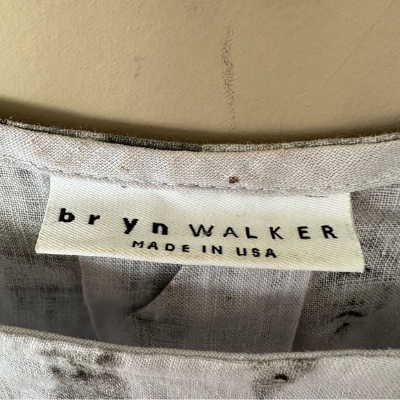 Bryn Walker Lagenlook Large 100% Linen Fran Top Ruffle Sleeve Peasant Shirt - Picture 4 of 10